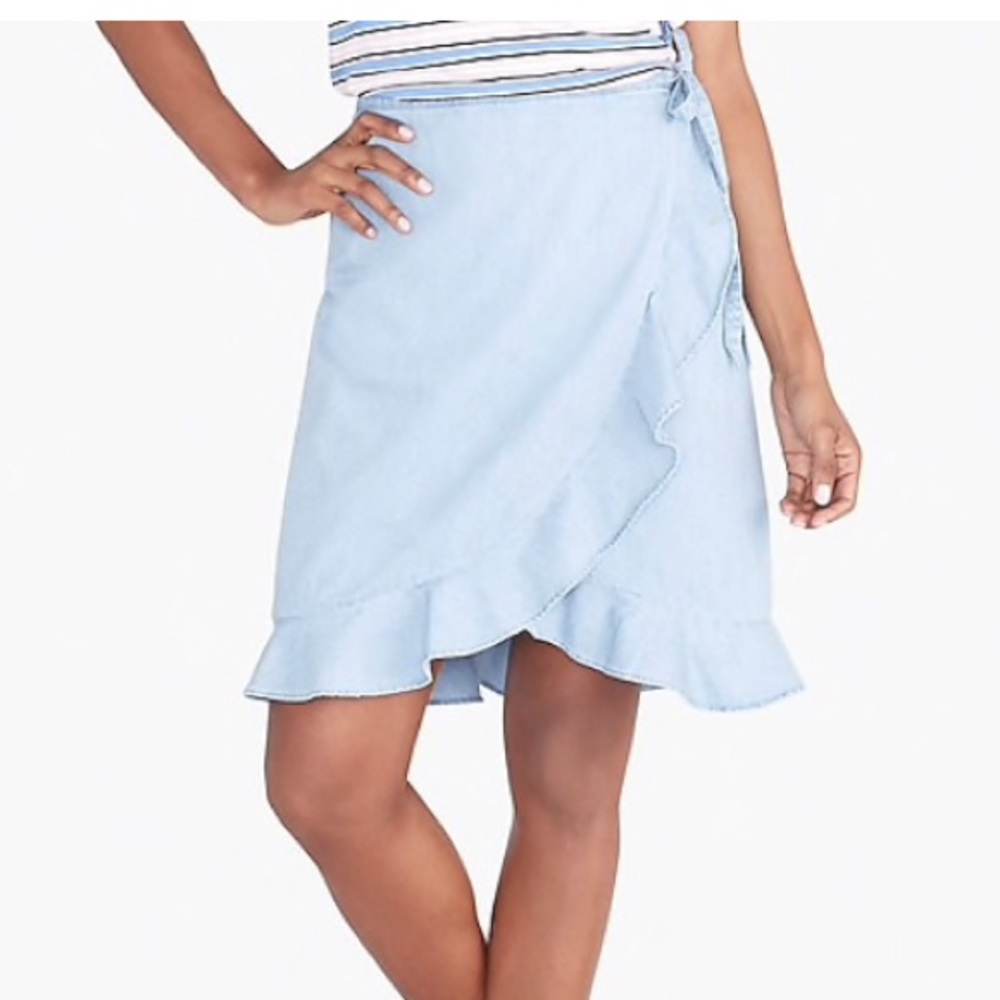 JCrew Denim Wrap Skirt NWT